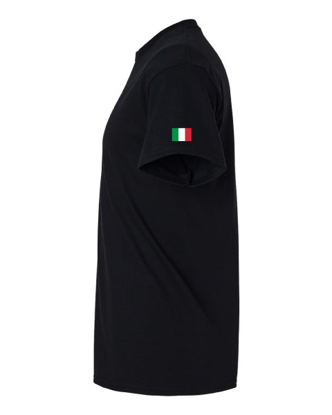 Italy My Home T-shirt Black with Green Print