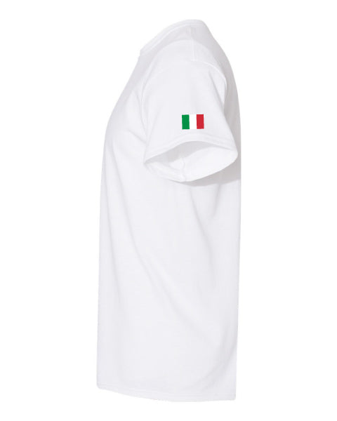 Italy My Home T-shirt White with Green Print