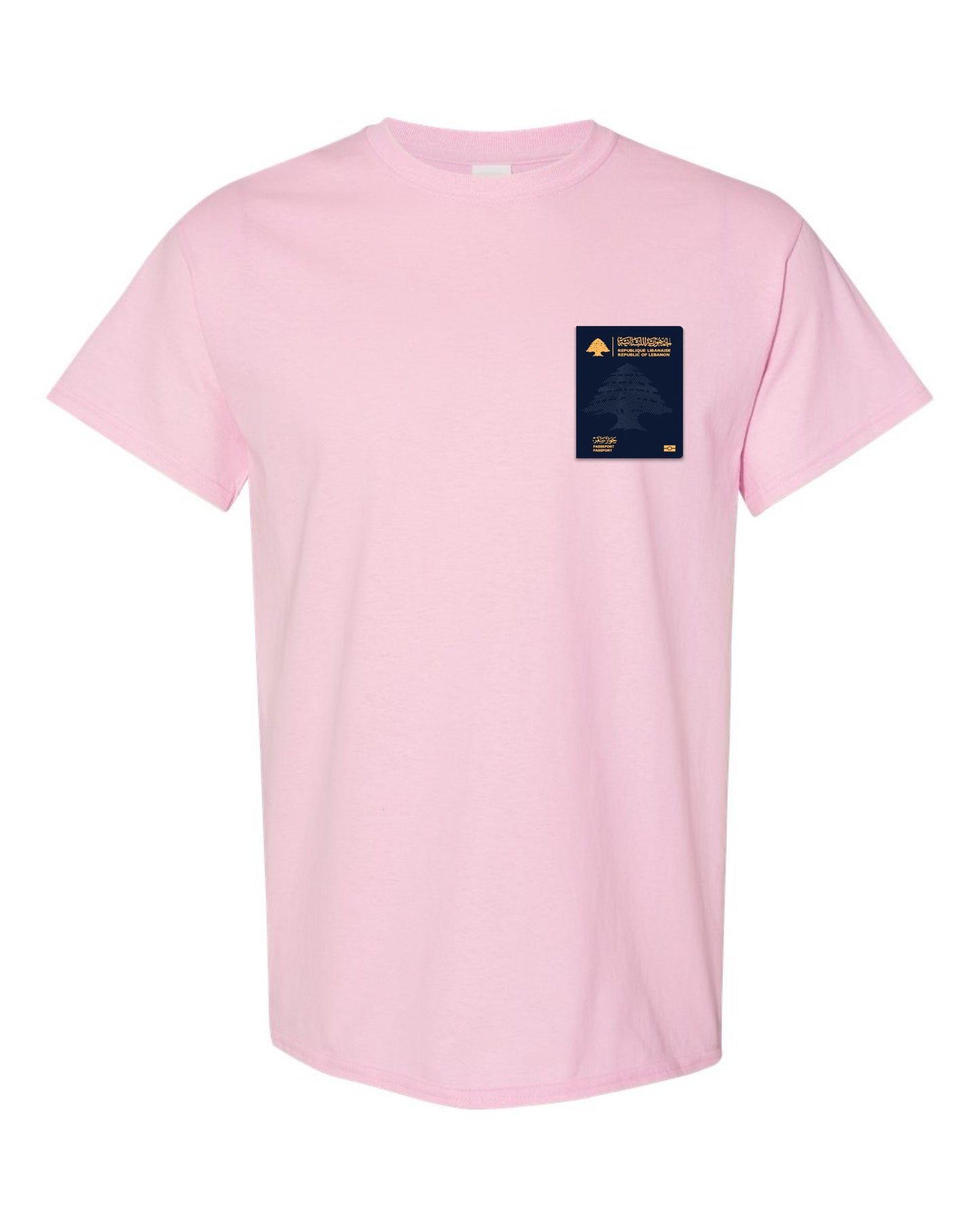 Lebanon Passport T-shirt Light Pink