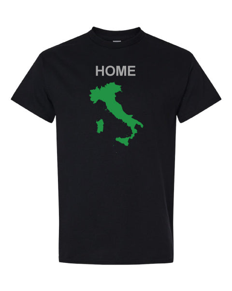 Italy My Home T-shirt Black with Green Print