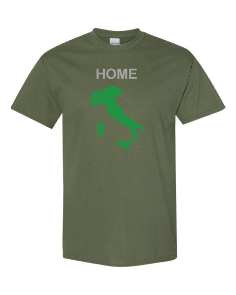 Italy Home My T-shirt Military Green with Green Print