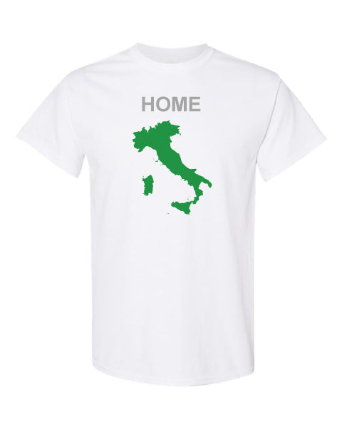 Italy My Home T-shirt White with Green Print