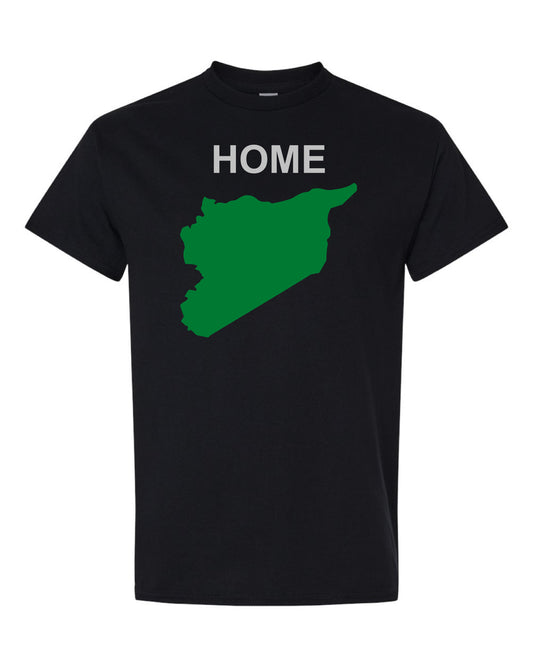 Syria (NEW FLAG SIDE) My Home T-shirt Black