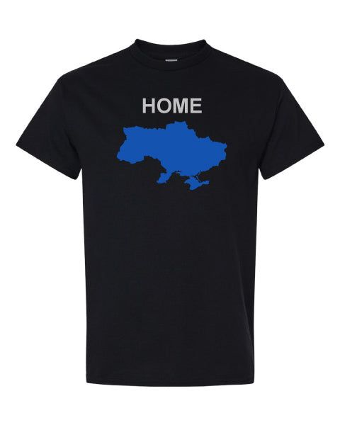 Ukraine My Home T-shirt Black Blue Print