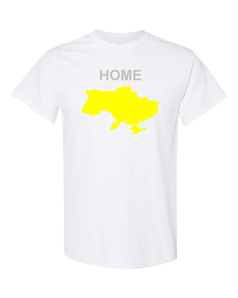 Ukraine My Home T-shirt White Yellow Print