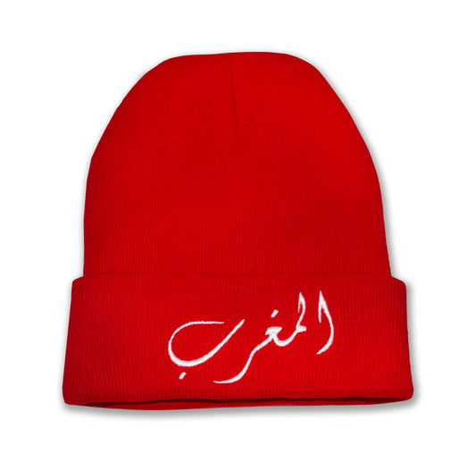 Morocco Acrylic Knit Toque Red