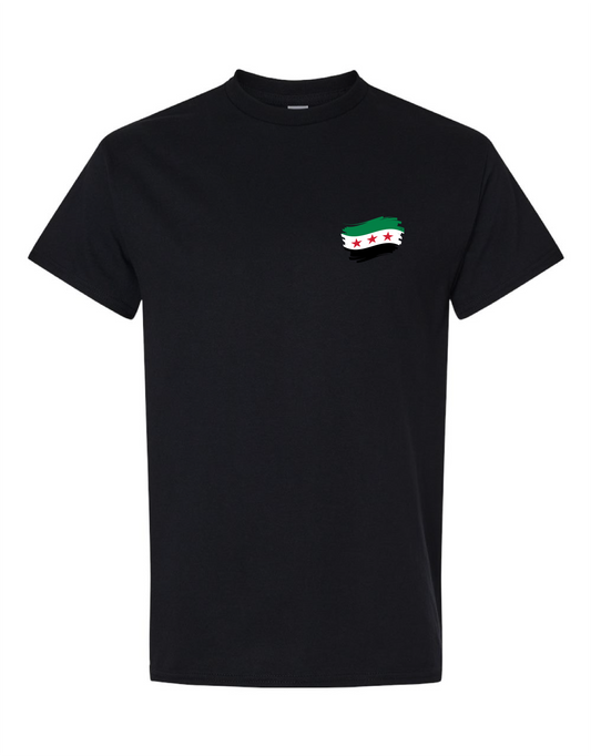 Syria Flag T-shirt Black